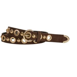 CAbi Brown Grommet Belt size Medium